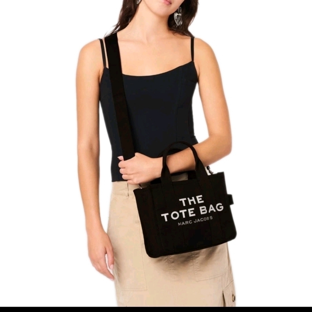 Marc Jacobs Black The Small Canvas Designer Everyday Handbag Tote Bag